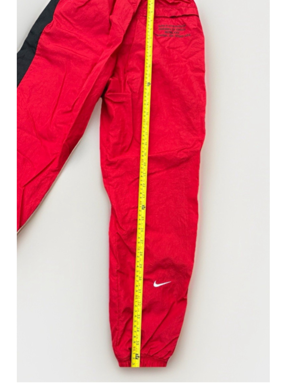 Nike Vintage Red Track Pants w/ Double Swoosh SZ - Small - Picture 8 of 9